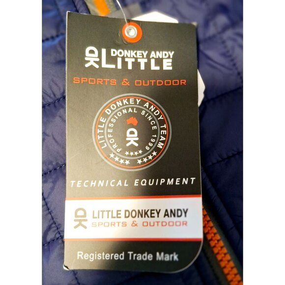 Little Donkey Andy Mens Quilted Insulated Outdoor Puffer Vest XXL Blue/Orange - Picture 5 of 11